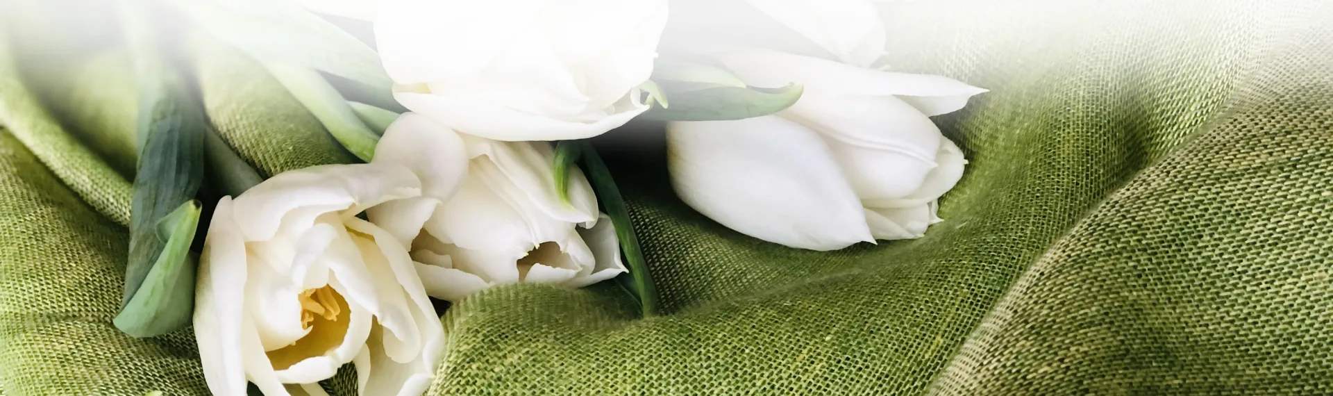 tulipany na tkaninie